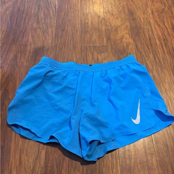 Nike Aeroswift Mens Blue 4in Running Shorts Lined Reflective Size Extra Large - Picture 2 of 4